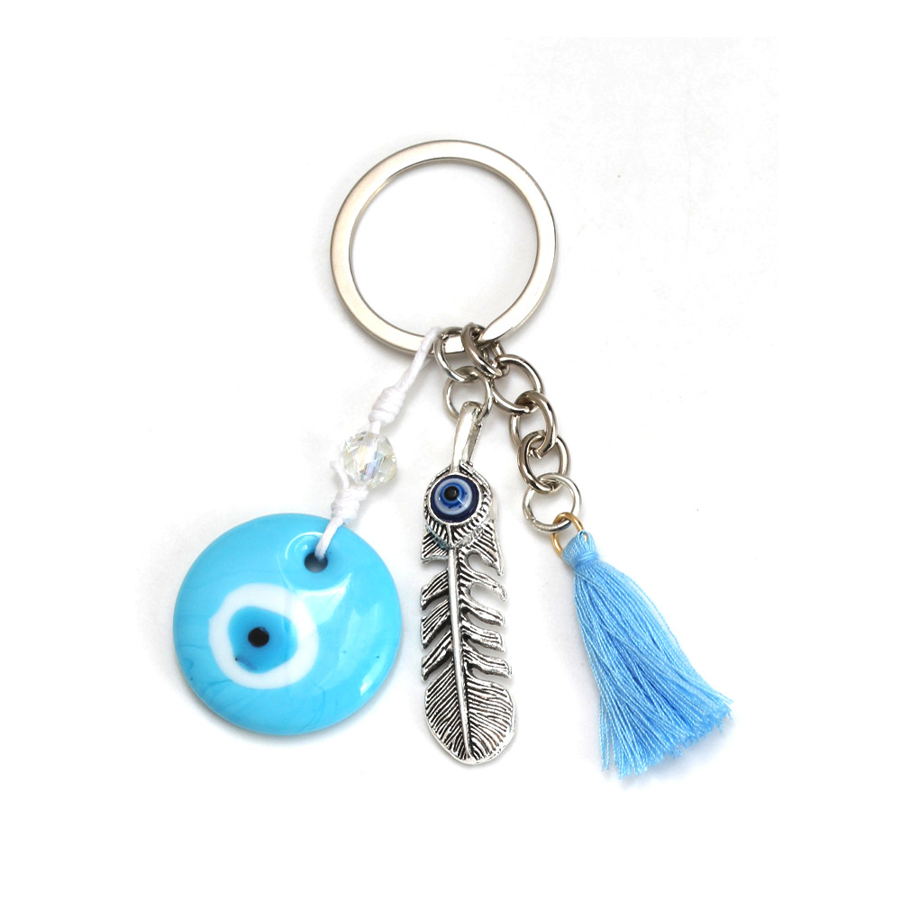 27g Weight Bag Pendant, Keychain Classification 1 Piece Quantity Casual, Daily Occasion Glass Material Devil's Eye Pattern Unisex Gender Retro Style Retro Devil's Eye Glass Unisex Bag Pendant Keychain 21