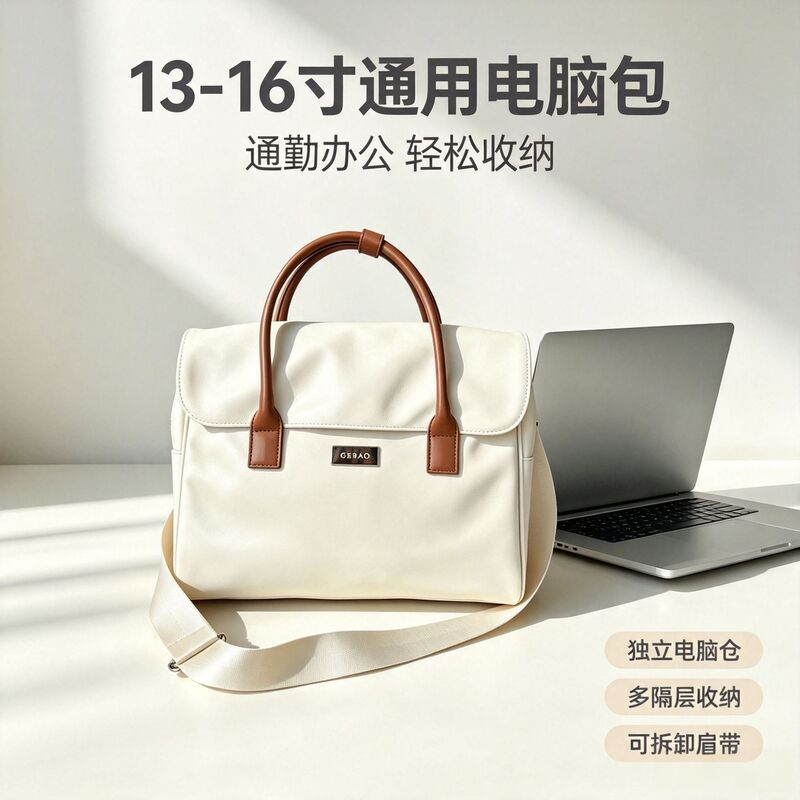 13‑ 16inch Laptop Bag for Business Commuting, Detachable Shoulder Strap, Multi-Compartment Computer Sleeve Bag 13‑ 16inch Laptop Bag for Business Commuting, Detachable Shoulder Strap, Multi-Compartment Computer Sleeve Bag