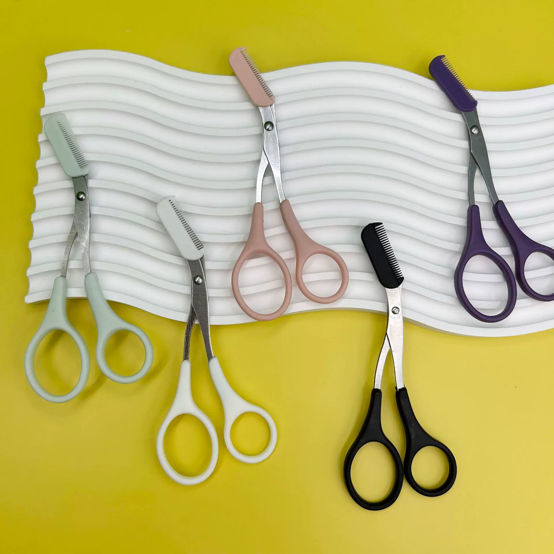 现货批发修眉剪套装初学者修眉剪美妆工具美容剪刀批发带梳修眉剪