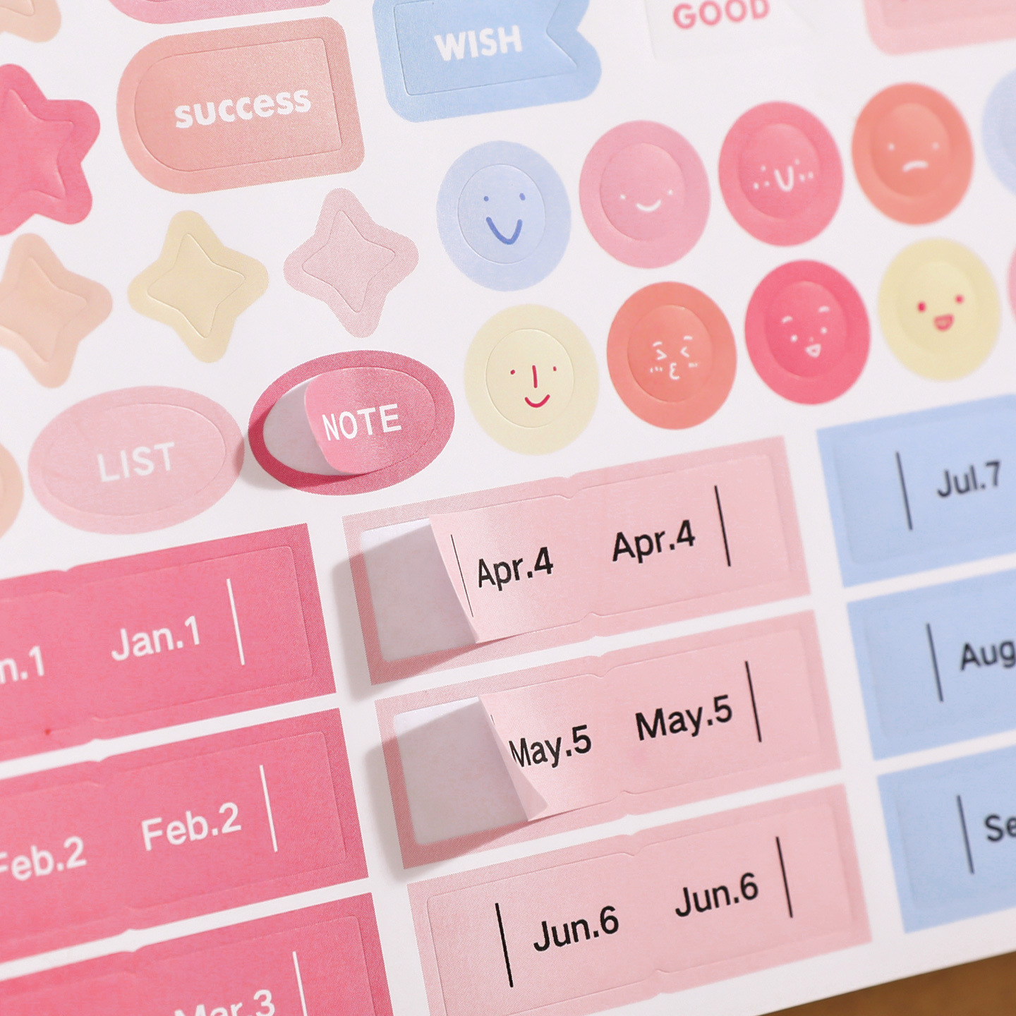 Xinmo 2026 Calendario de escritorio básico grande Adornos de escritorio de Ka White Calendario de plan multifuncional Calendario de estilo simple