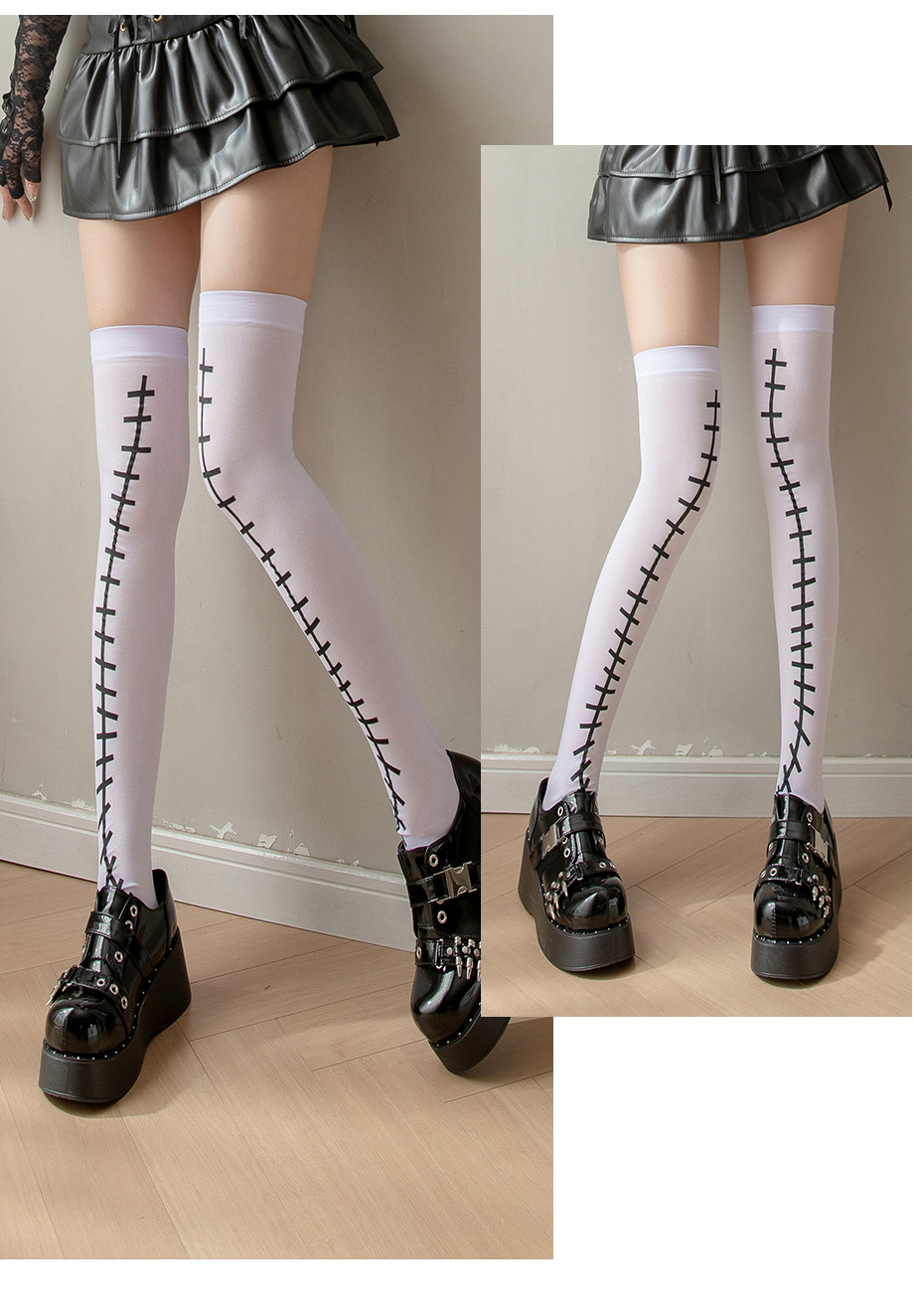 Blood Print Over-the-Knee Socks 6