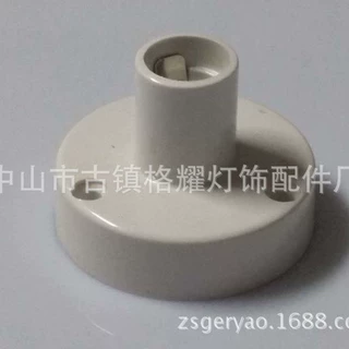 E14圆形墙壁灯座 E14黑色 展示灯座 E14老化测试用螺口灯座 展柜