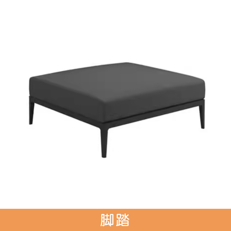 Nordic sofá al aire libre combinación Villa patio a prueba de sol sofá de teca hotel al aire libre de aleación de aluminio al aire libre sofá conjunto