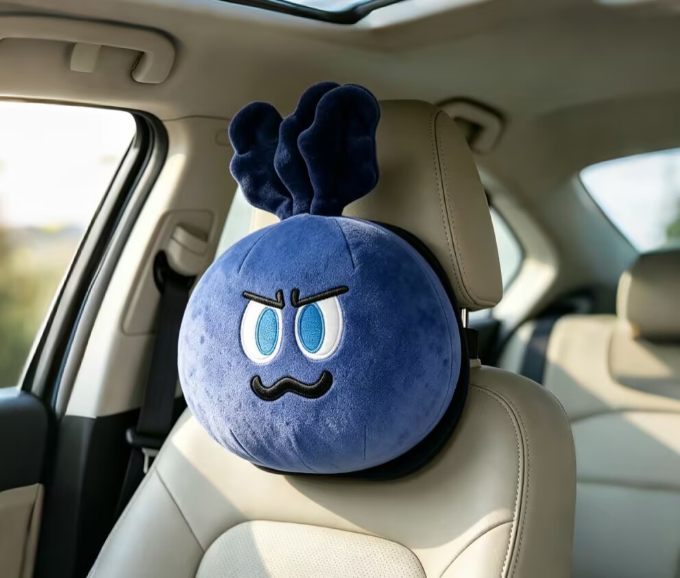 Car headrest cartoon plush toy, Mayday merchandise, cute decorative pillow, car headrest and neck pillow