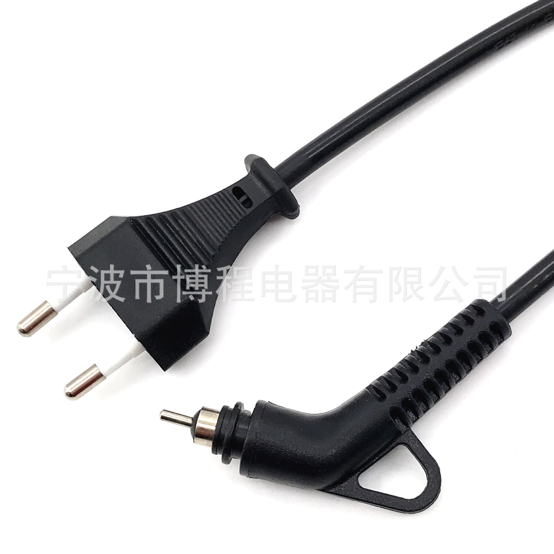 纯铜线芯直发器卷发器吹风机转尾 欧规两插10A插头线旋转尾电源线