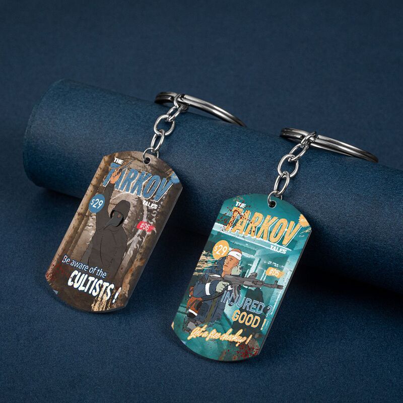 Escape from Tarkov USEC Escape from Tarkov Color Printing Military Brand Stainless Steel Dog Tags Keychain Escape from Tarkov USEC Escape from Tarkov Color Printing Military Brand Stainless Steel Dog Tags Keychain