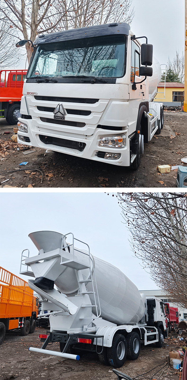 Sinotruk Howo 12-cubic-meter cement mixer truck, concrete mixing and transport tank truck, Howo eight-wheel cement mixing tank