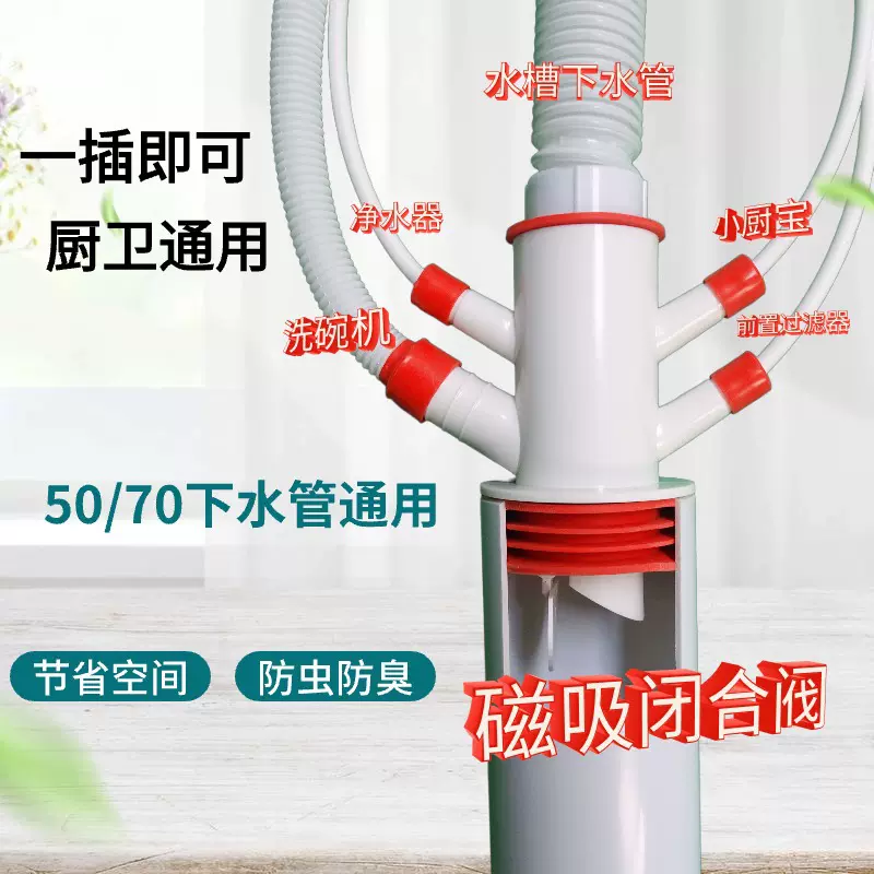 厨房下水道防臭神器卫生间硅胶防溢密封塞通用型管道塞多功能