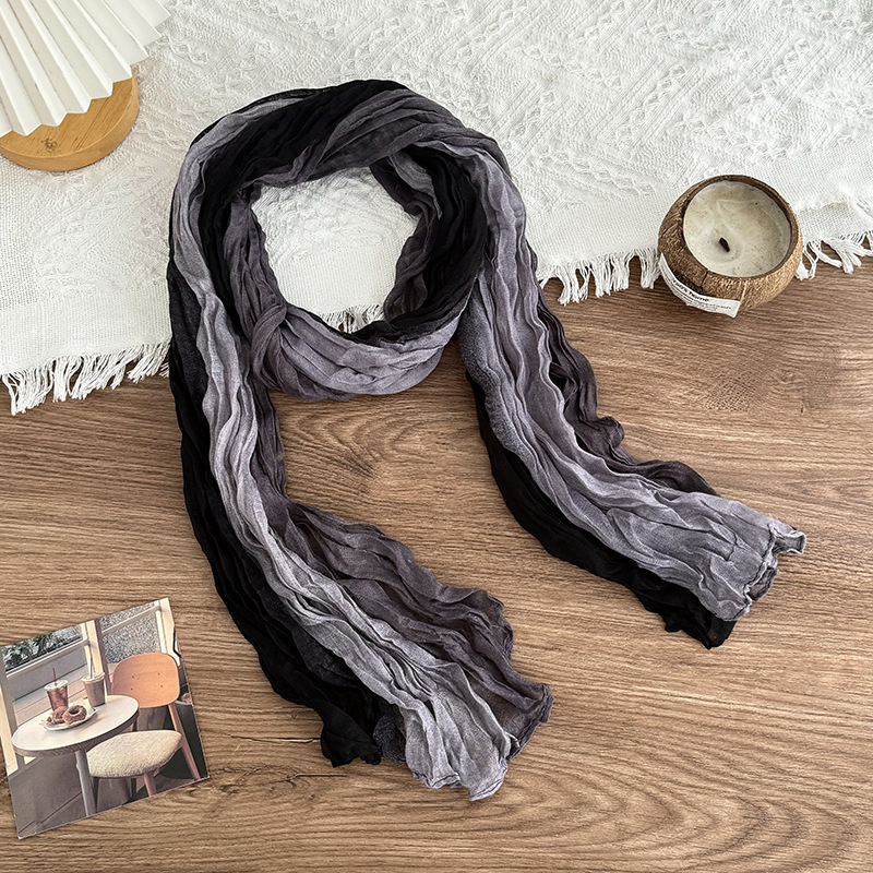 Bufanda de invierno de alta calidad – cuello caliente, sólida arrugada, universal femenina, al por mayor