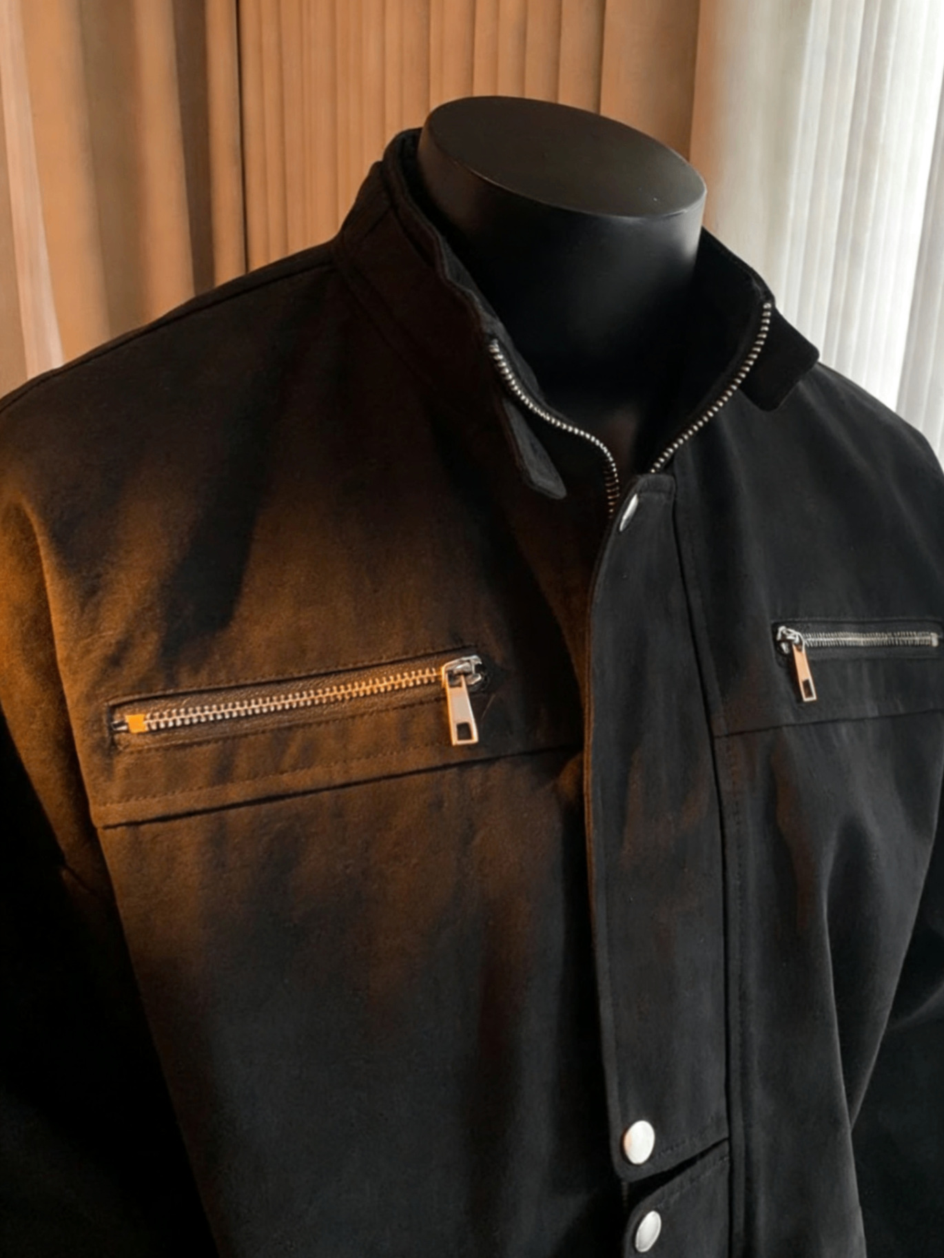 Stand Collar Workwear Jacket Men's Washed Loose Detroit Casual Jacket_viptrois.com