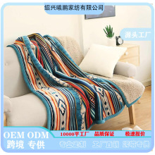 外贸空调毯超柔包边羊羔绒毯现货 数码印花超柔毯子盖毯绒毯可定