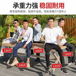 ✅ Outdoor Tables and Chairs Courtyard Garden Leisure Portable Terrace Backrest Chair Outdoor Open-Air Nordic Folding Table and Chair Combination