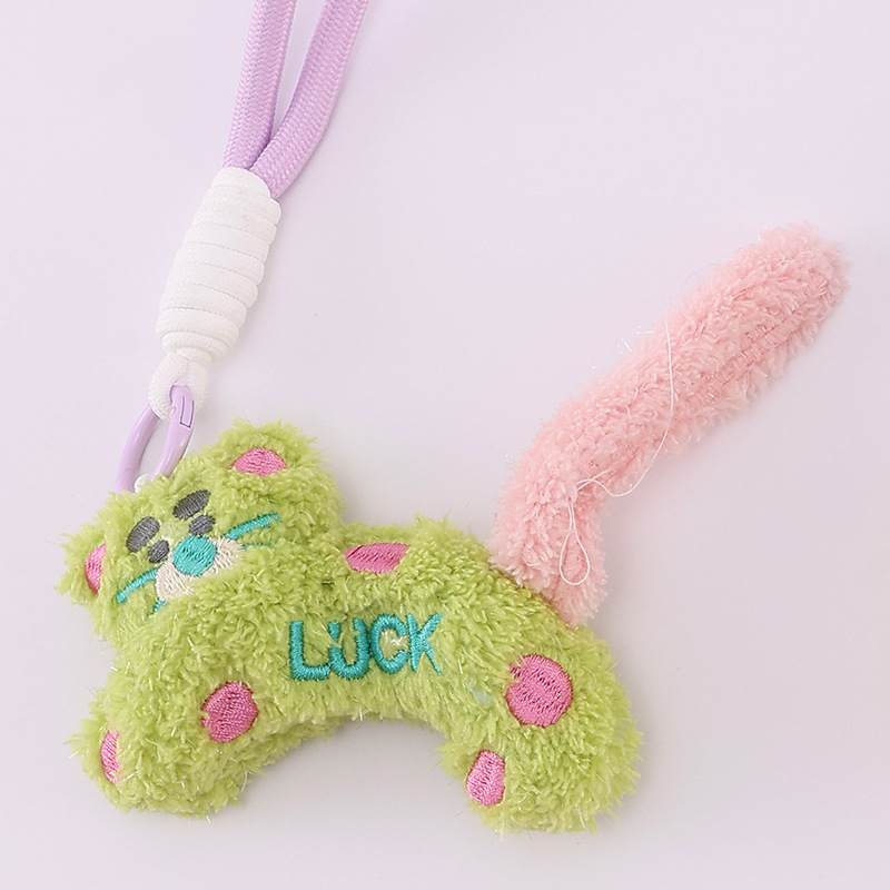 Lindo luck gato cordón de teléfono móvil creativo nueva cadena de teléfono móvil ins adornos de cámara estudiantes colgante de dibujos animados mujer