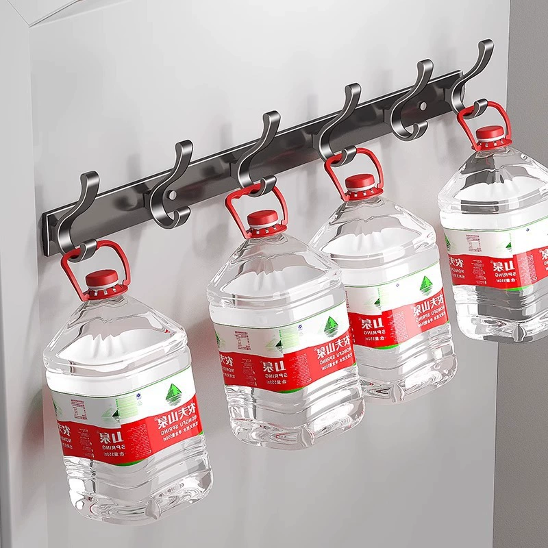 Clothes hanger wall hanging wall hanging coat hook behind the door without punching into the door entrance pasted row hook strong load-bearing coat hook