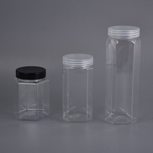 创意55口六角型塑料瓶PET糖果透明瓶子饰品水晶泥包装瓶可印logo