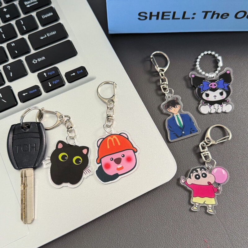 Acrylic Keychain Cartoon Animation Peripheral Decoration Student Gift Bag Accessory Pendant Car Key Ornament
