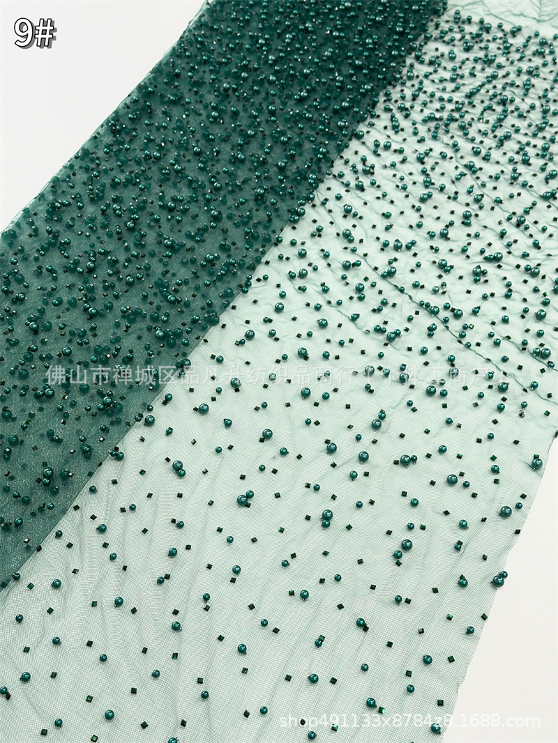 Gradiente unilateral broca caliente para aumentar la tela de malla de bola de burbuja alta moda vestido de moda tela de vestido de moda LACE image 15