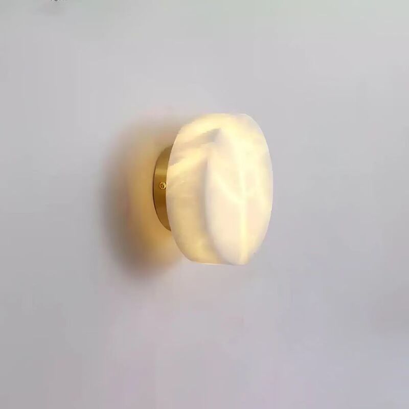 Modern Designer Minimalist Round Spanish Marble Wall Lamp for Living Room, Bedroom, Bedside, Background Wall, Corridor, and Hallway