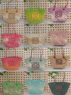 (Wholesale), solid color straw capacious beach woven shoulder bag, gradient