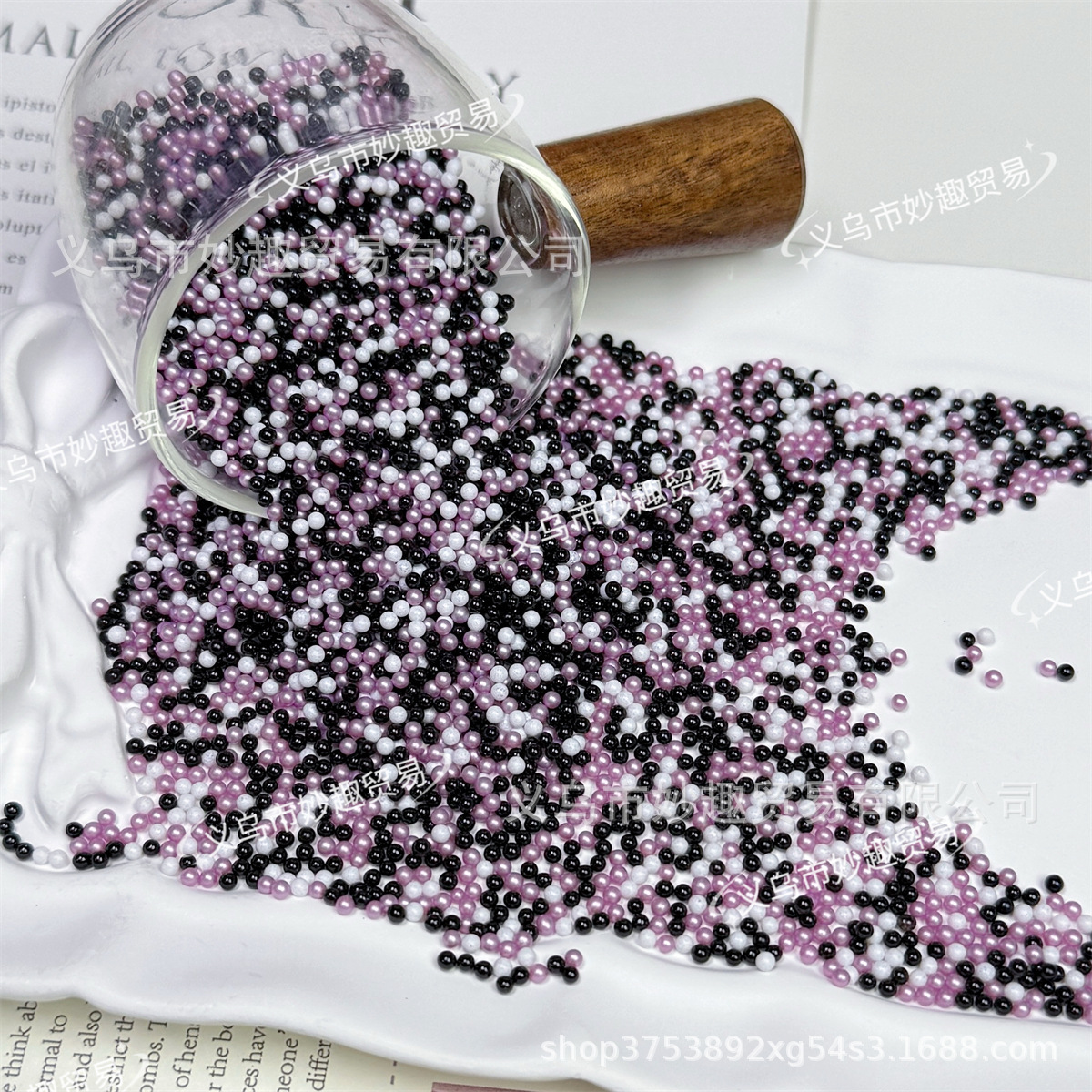 2mm color mezclado, color sólido no poroso, pintura de vidrio, cuentas de arroz, accesorios de joyería de bricolaje hechos a mano, pegamento de crema, relleno de limo