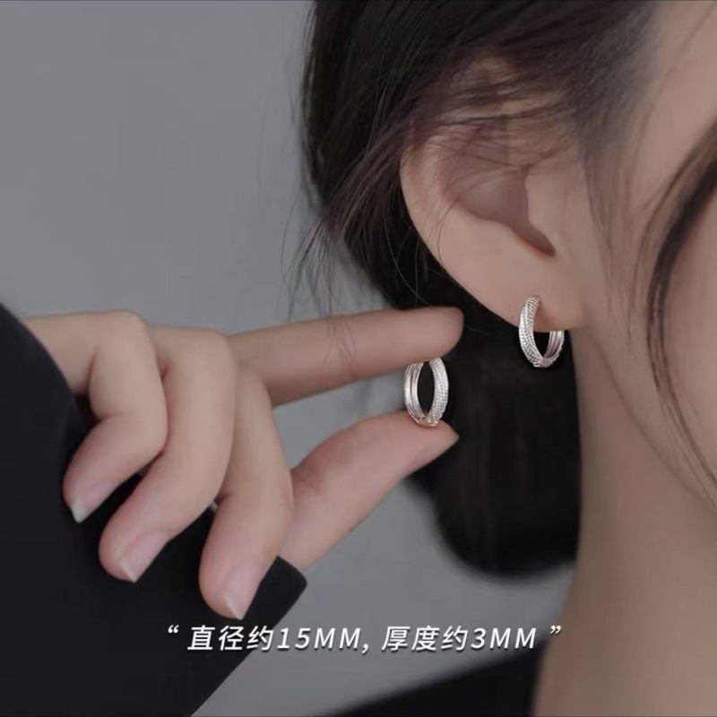 925纯银针麻花耳环2025新款轻奢小众设计高级感爆款耳饰女|undefined