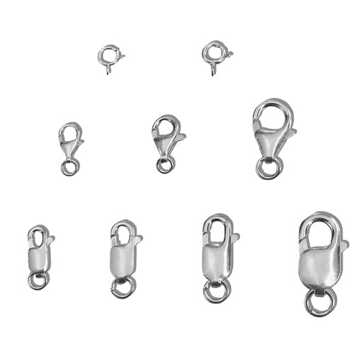 S925 sterling silver lobster clasp spring buckle Japanese buckle simple design handmade DIY jewelry accessories versatile chain buckle