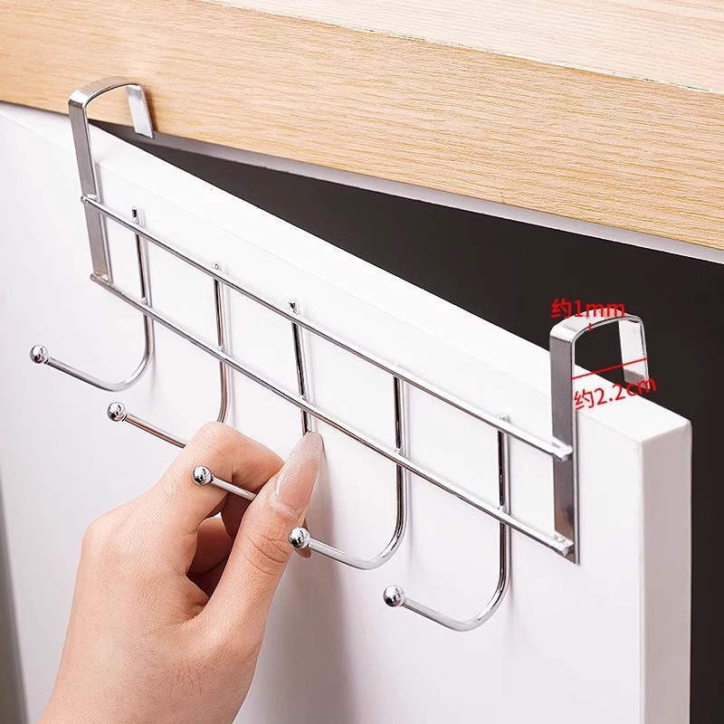 Door Hook Cabinet Door Back Clothes Rack Frame Upper Artifact Stainless Steel Door Back Towel Hanging Bedroom Clothes Hook