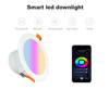 New products Graffiti intelligence Down lamp WIFI + BLE Smart Down RGB +C+Colorful Dimming Color Down lamp
