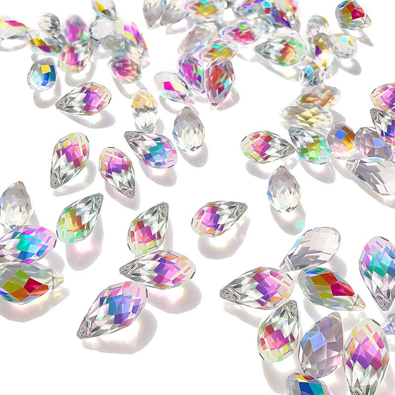 200 Teardrop Chandelier Crystal Pendants 6X12 mm Crystal Beads Chandelier Jewelry Making Sun Catcher