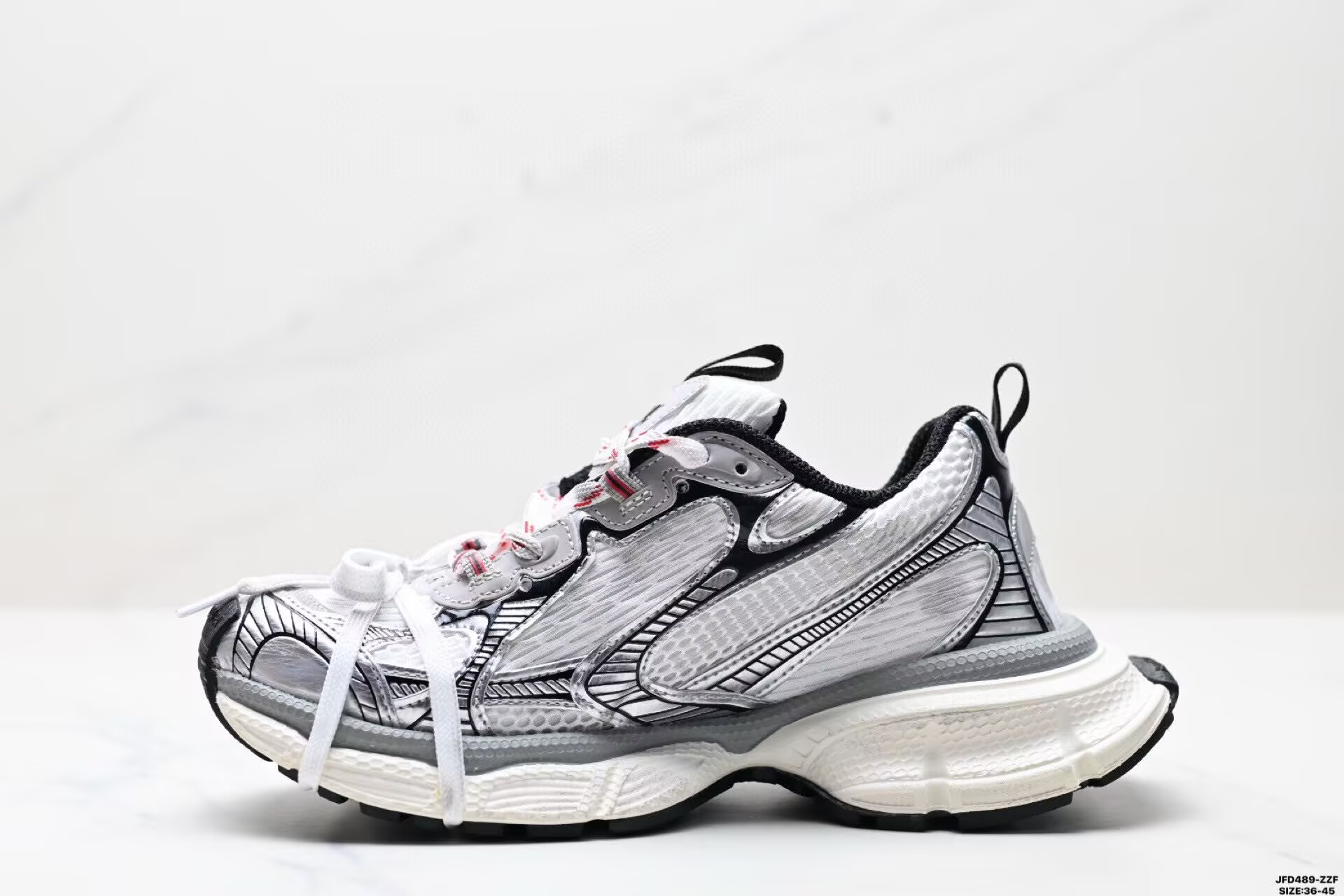 3XL 실버 화이트 블랙