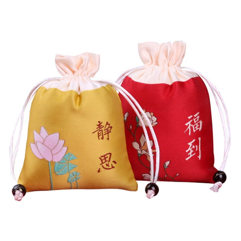 Дракон Лодка Фестиваль Пустая сумка Саше Античная ручная кладь Карман Парча Вышитая Сумка-саше Сумка для благословения Дзен Молитва Маленький Саше Пустая сумка