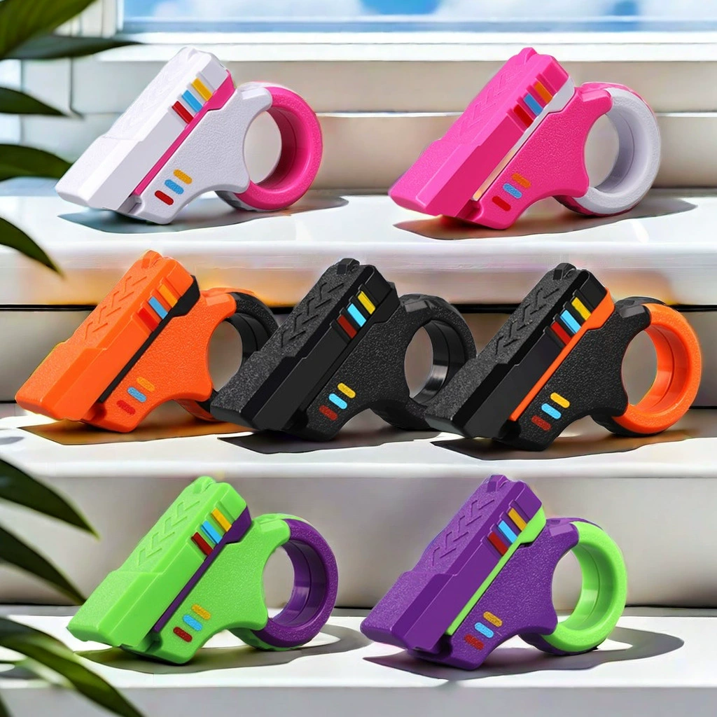 [Azu-SE] Mechanical+magnetic suction+spiny wheel composite segmentation ring EDC decompression toy net red novelty