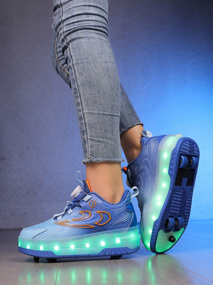 斯耐龙 Shoes on four wheels, детские двуколёсные коньки для мужчин и женщин, для пожилых, для учеников начальной школы, (Cross-border trading), для начинающих