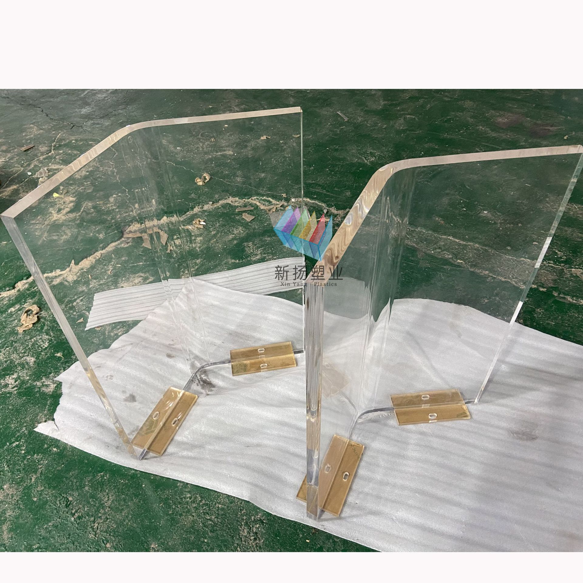 透明亚克力水波纹悬浮桌腿桌脚石头冰裂冰川圆棒葫芦弧形竹节滑轮