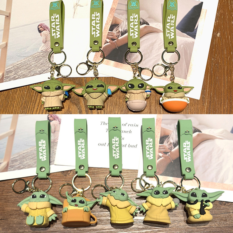 Star Wars Keychain Yoda Baby Doll Bag Pendant Cartoon Key Chain Car Hanging Doll Gift