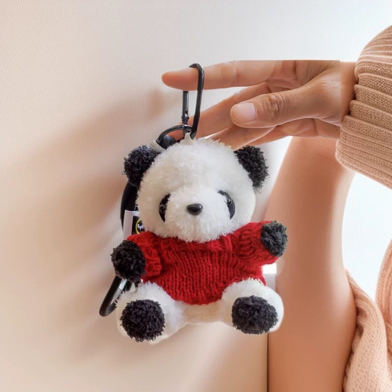 Caricatura panda peluche colgante oso espacial bolsa colgar decoración Wenchuang peluche muñeca llavero regalo para parejas