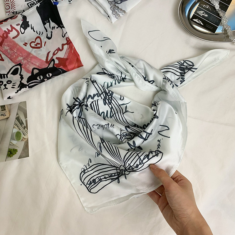 合集~美式废土风y2k辣妹方巾潮酷亚文化复古印花包头帽显脸小头巾|undefined