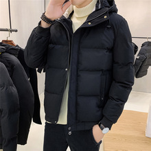 棉衣男士外套冬季潮流韩版羽绒棉服男装青少年加厚保暖连帽男棉袄