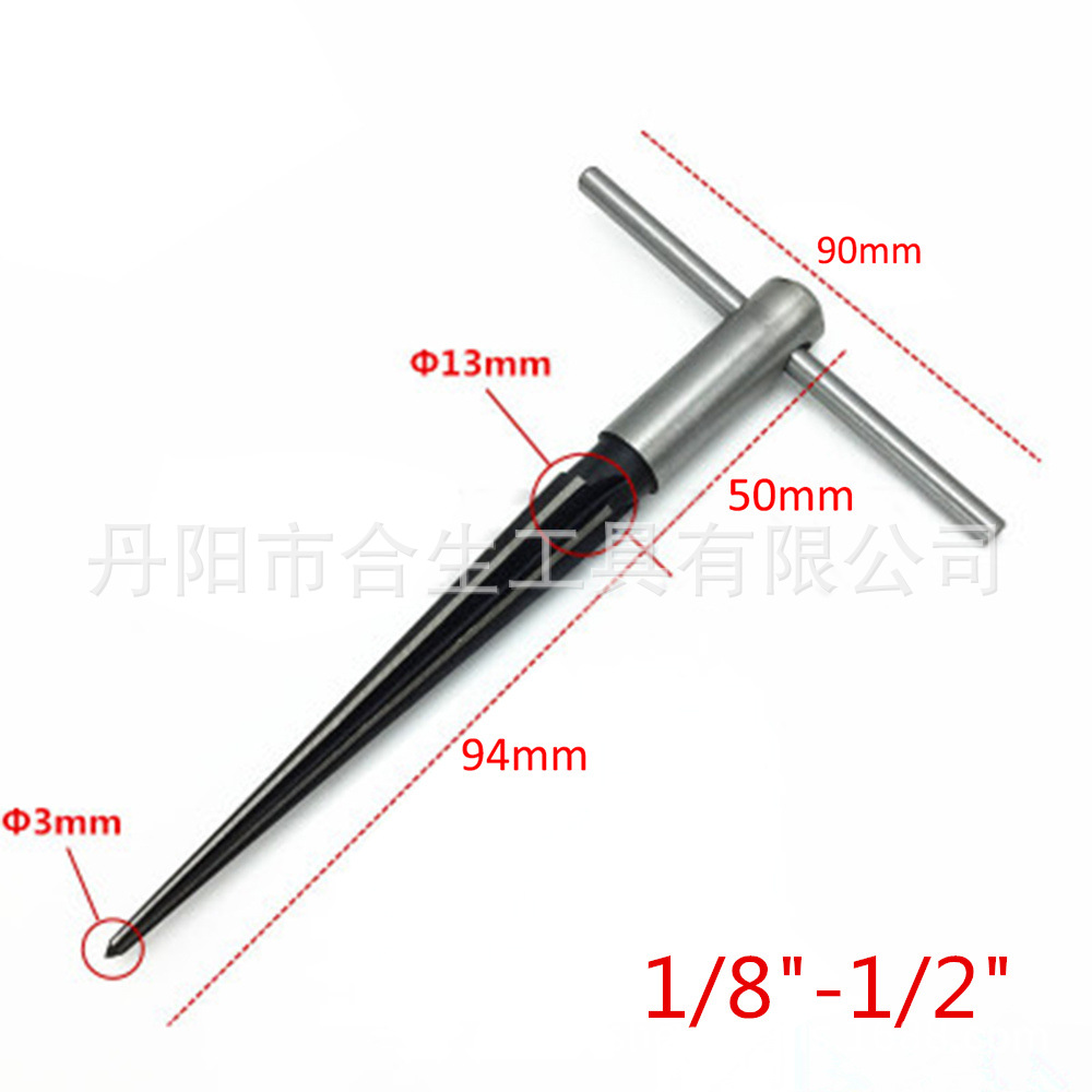 Taper Reamer 3-13mm 5-16 Hexagon Handle Woodworking Board Taper Electric Drill Reaming Chamfer Deburring Cutting Tool