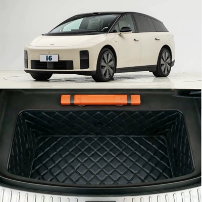 Trunk Mat – car full-cover front trunk - black-with-black-lines-diamond-pattern-lower-layer-trunk-mat-ideal-i6