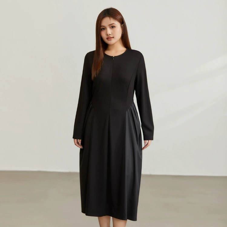 Xianlixiu, женское платье больших размеров в французском стиле Хепберн, утягивающее платье из тенселя, толстое мм, весна 2024, новый стиль