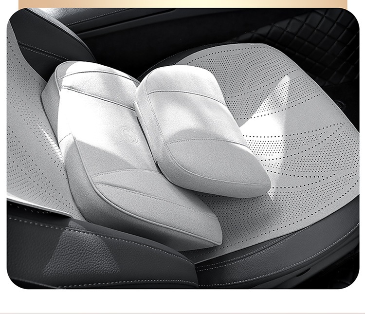 2026 Purple Wind Chime New Leaf Pattern Suede Car Seat Cushion MA10, Suitable for All Seasons