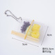 Fast food box + 2 corns + 1 green grape + 1 purple grape (bead chain style)