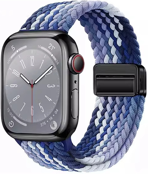 アップルの時計バンドに適した磁気ボタンナイロンタイプのapple apple全系1-9/SE/Ultra編みバンド|undefined