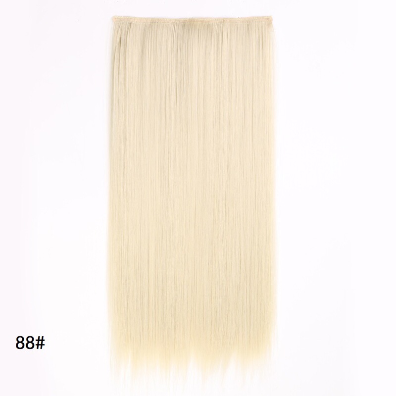 ヨーロッパとアメリカの女性用ウィッグ、ロングストレートヘアエクステ、ワンピース5クリップウィッグ、クリップヘア、化学繊維ヘアカーテン、工場直販|undefined