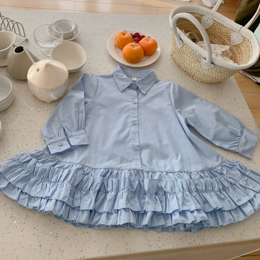 Расцветающее платье весной с shirt и юбкой, детская одежда, тренд сезона