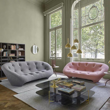 唐绣TJZWYBK写意空间弧形网红沙发意式设计师轻奢同款休闲沙发