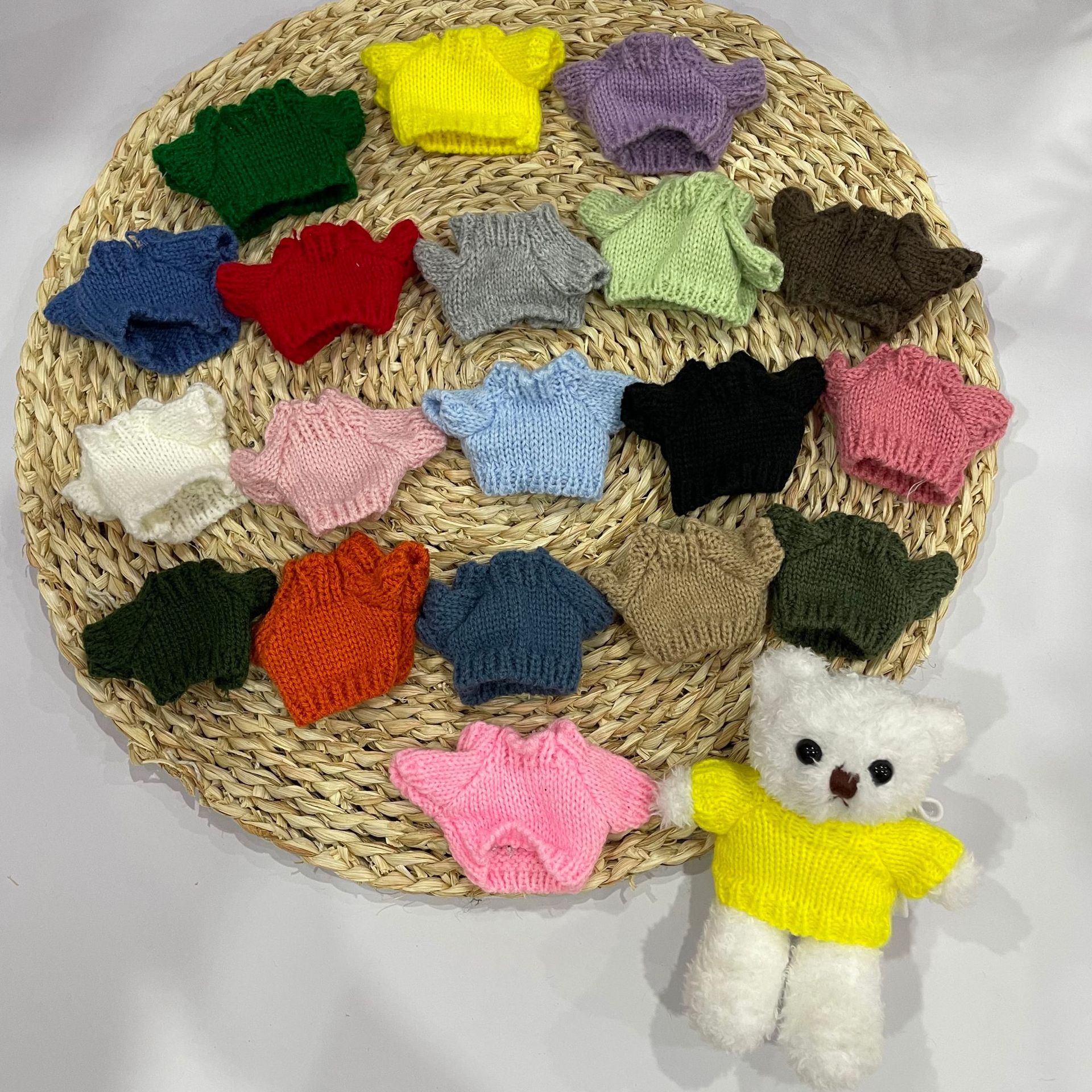 Teddy Bear juguete de peluche colgante llavero se puede imprimir LOGO Teddy Bear muñeca vestir Teddy Bear muñeca agarrar máquina de muñeca