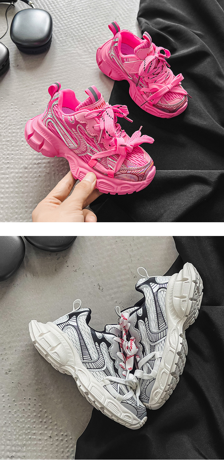 Paris Family Children's Shoes 2023 Spring and Autumn New Children's Shoes Mesh Dad Shoes Boys' Shoes Girls' Sports Shoes_ecoleips.com