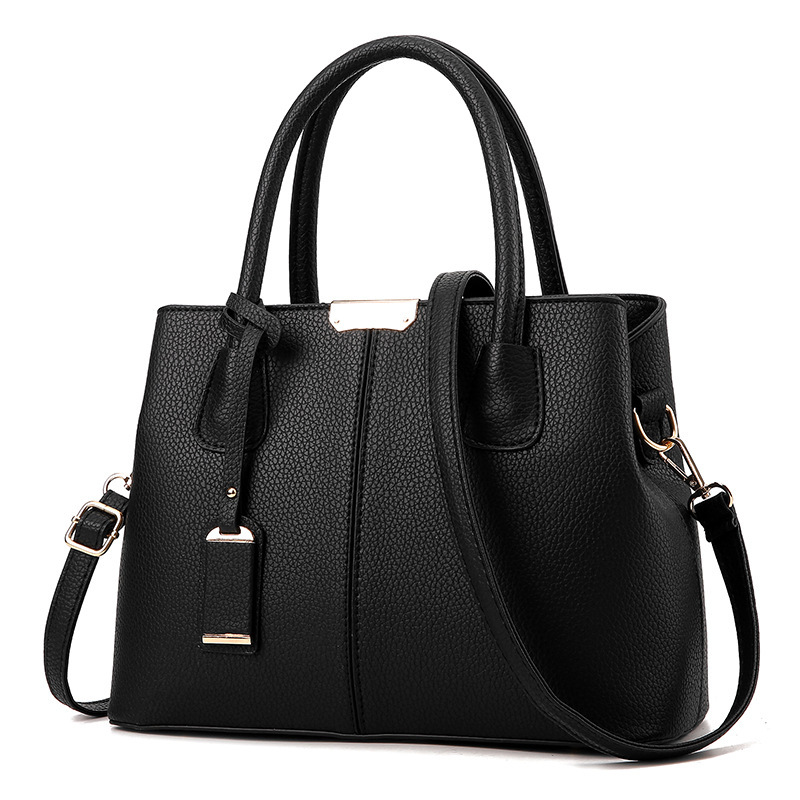 Bolso Tote de Hombro Combinado de PU de gran capacidad para uso diario